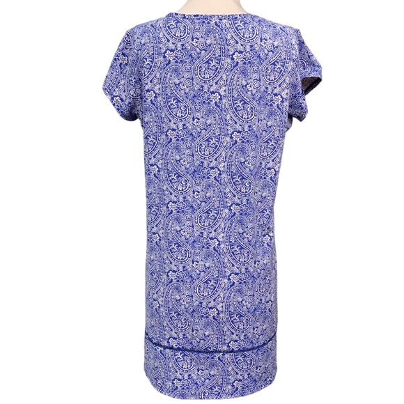 Lands End Swim Dress Paisley Beach Blue UV Protection Women’s Size Medium Petite - Picture 6 of 13